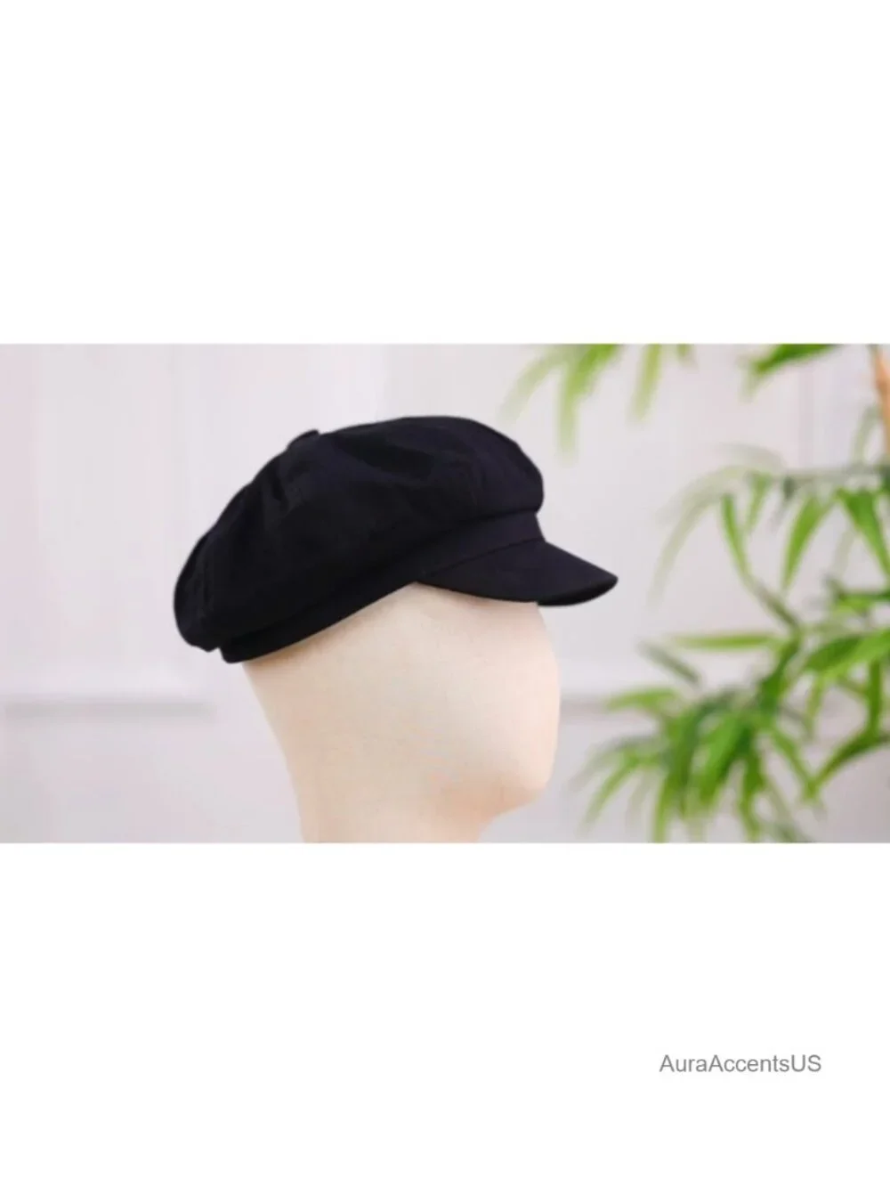 Women Newsboy Cap Visor Beret Soft 8 Panel Vintage Cabbie Hat Cotton Linen